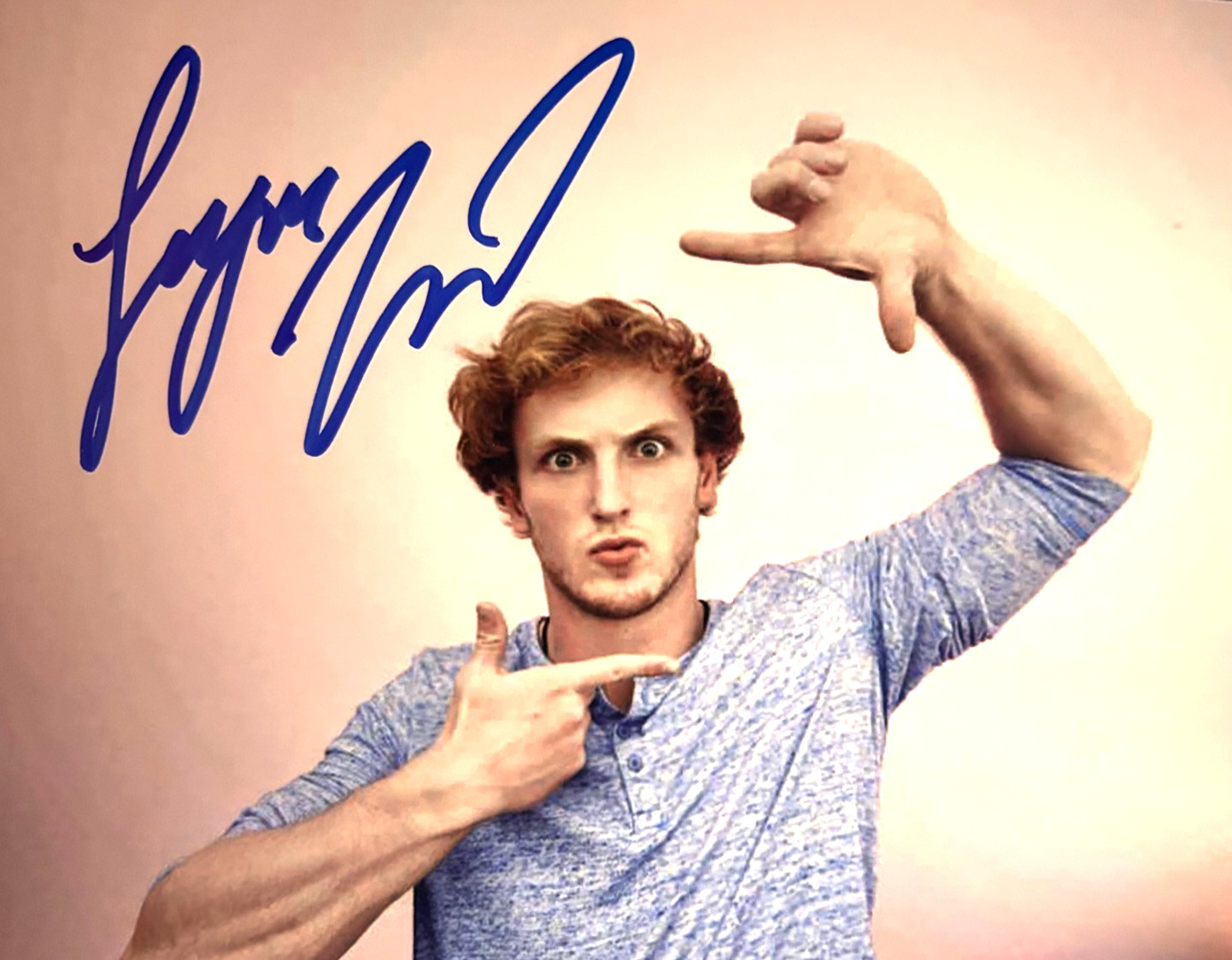 Logan Paul Signed Autograph 8x10 inch Photo Authentic with COA included
