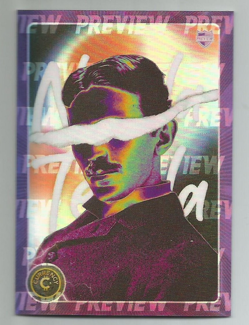 Nikola Tesla 2025 Space Cardsmiths Galactic Series 5 Preview Refractor CSP-3 SSP
