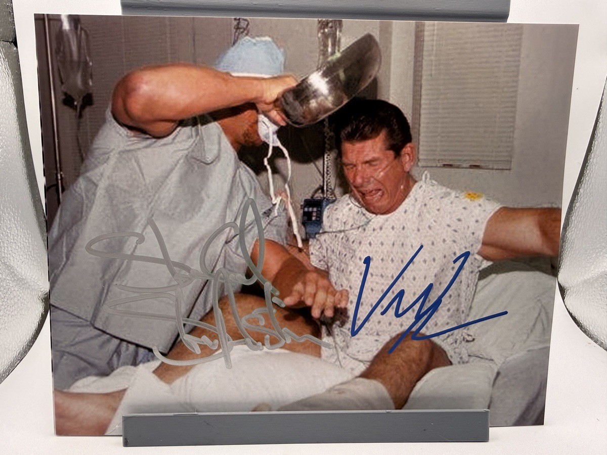 Stone Cold Steve Austin Vince Mcmahon RARE Dual Signed Autographed Photo Authen