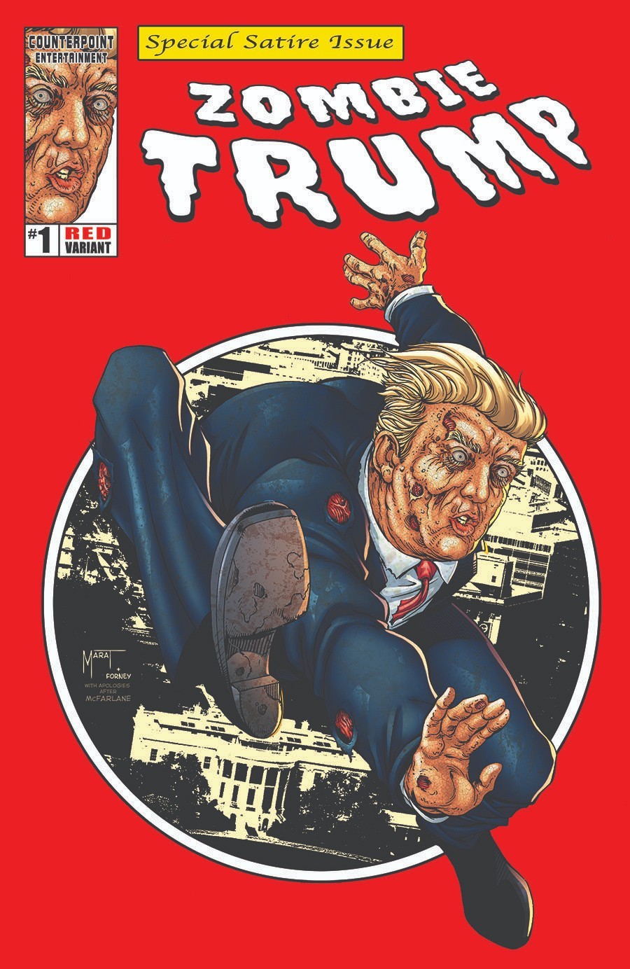Zombie Trump Red & Blue SET of 2  PGX 10 Graded & Slabbed  Comic Books