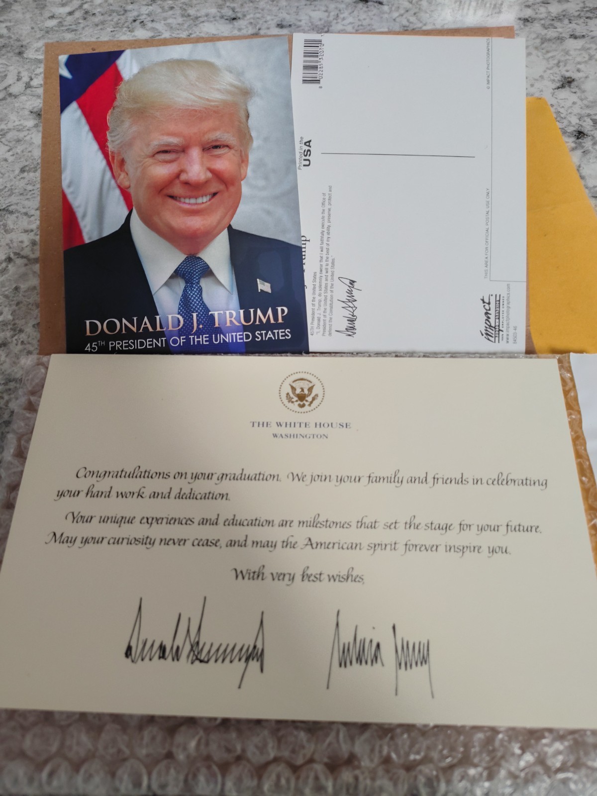 trump autograph