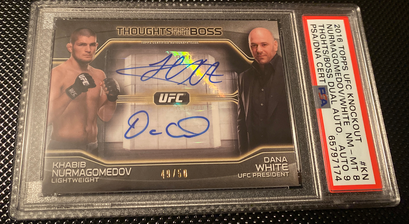 Khabib Numagomedov 2016 Knockout Thoughts from the Boss Dual Auto Dana White