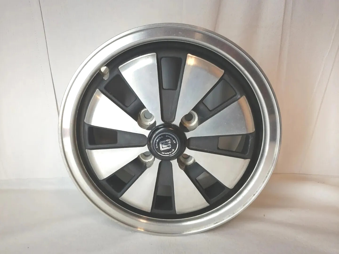 Carroll Shelby Wheel 14X 6 Inch Silver Alloy Rim 4 Lug w Center Cap