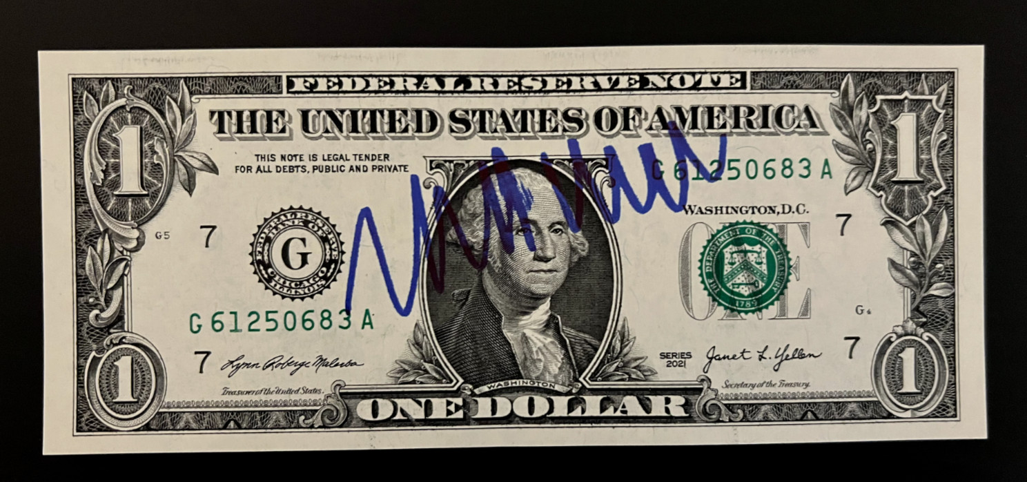 Michael Rubin SIGNED Dollar Bill Fanatics CEO Autograph Auto Topps PROOF