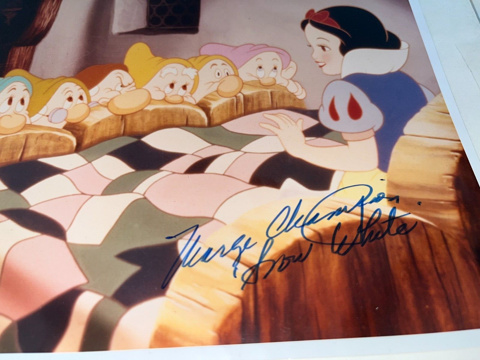 Walt Disney SNOW WHITE & the 7 Dwarfs MARGE CHAMPION Hand Signed Cel Framed COA