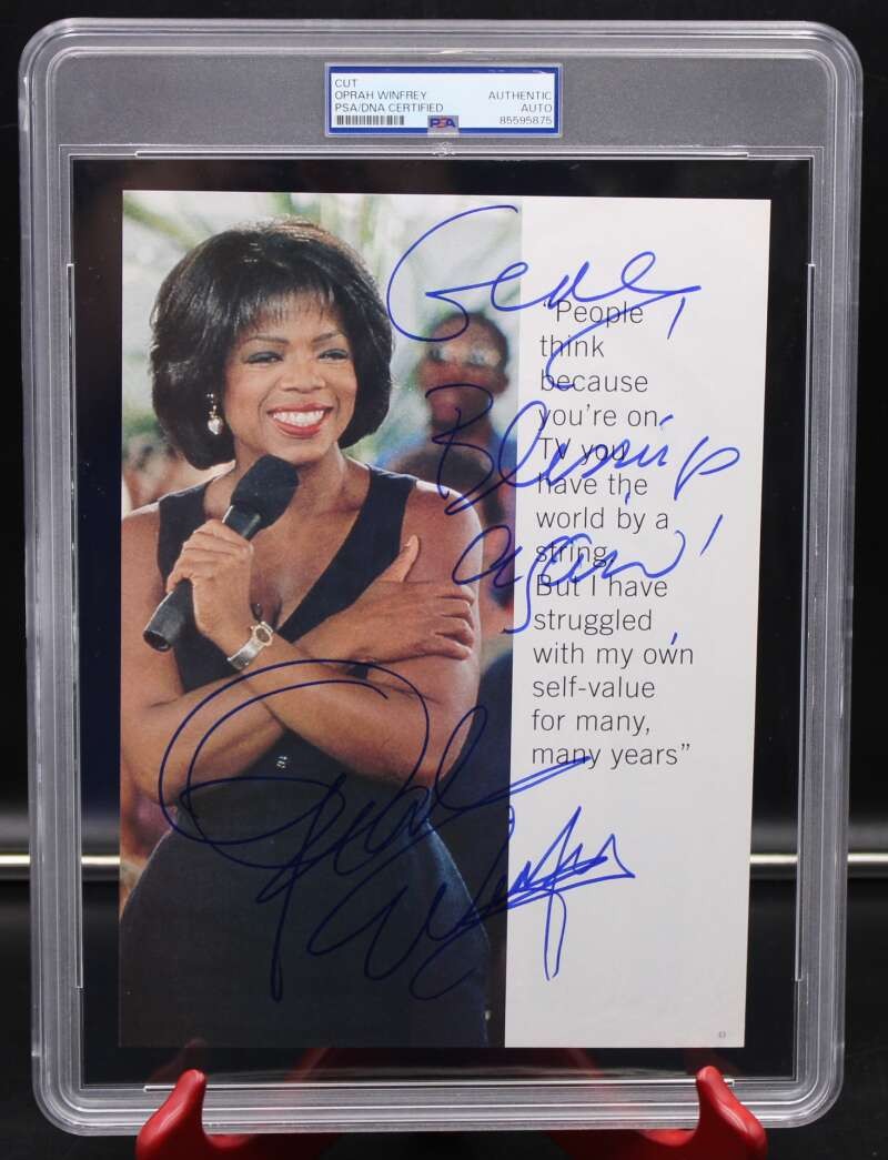 Oprah Winfrey Signed Photo Cut Auto Autograph PSA/DNA Authentic ZK9636