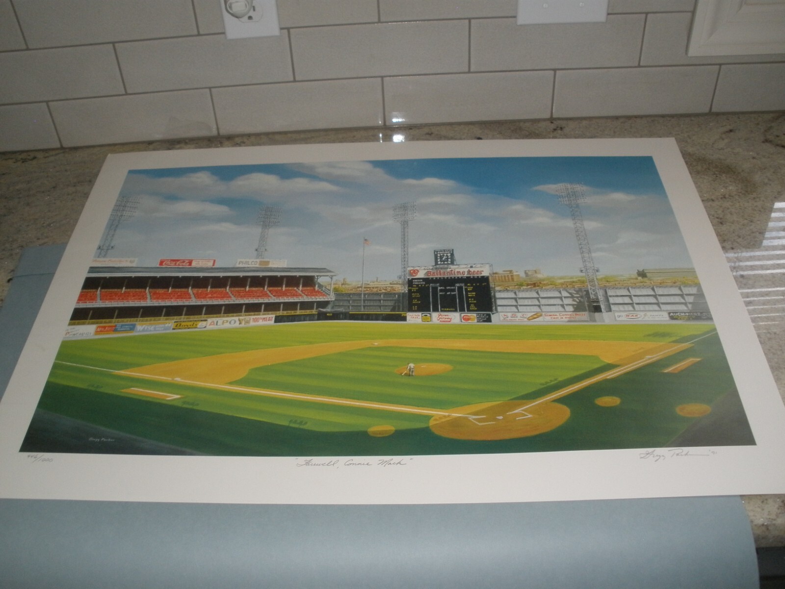 FAREWELL, CONNIE MACK PRINT GREGG PACKER SIGNED NUMBERED 446/1000