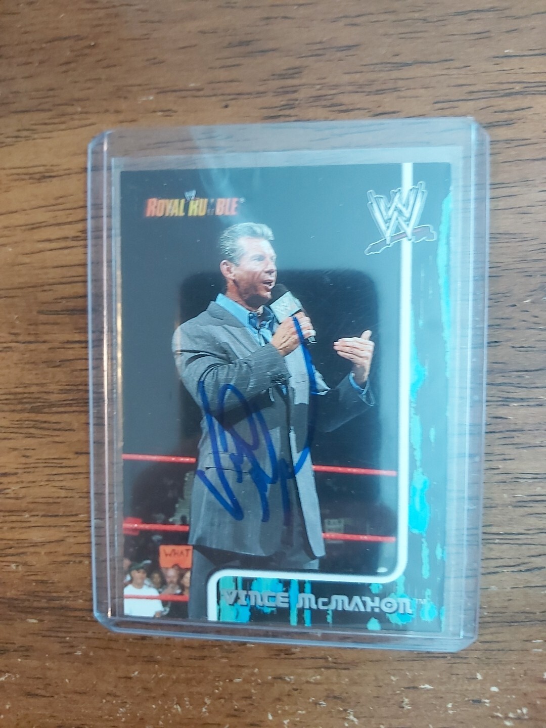 2002 Fleer Royal Rumble WWE Wrestling Vince McMahon Hand Signed Card #63