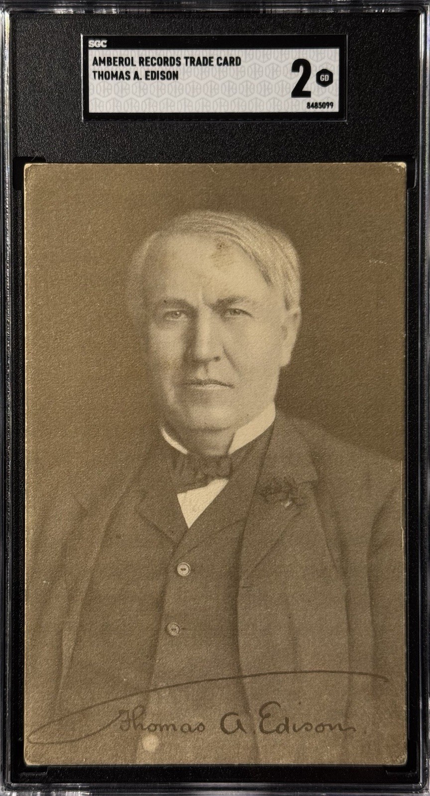 1910 Thomas Edison SGC 2 Amberol Records Non Sports Trade Card