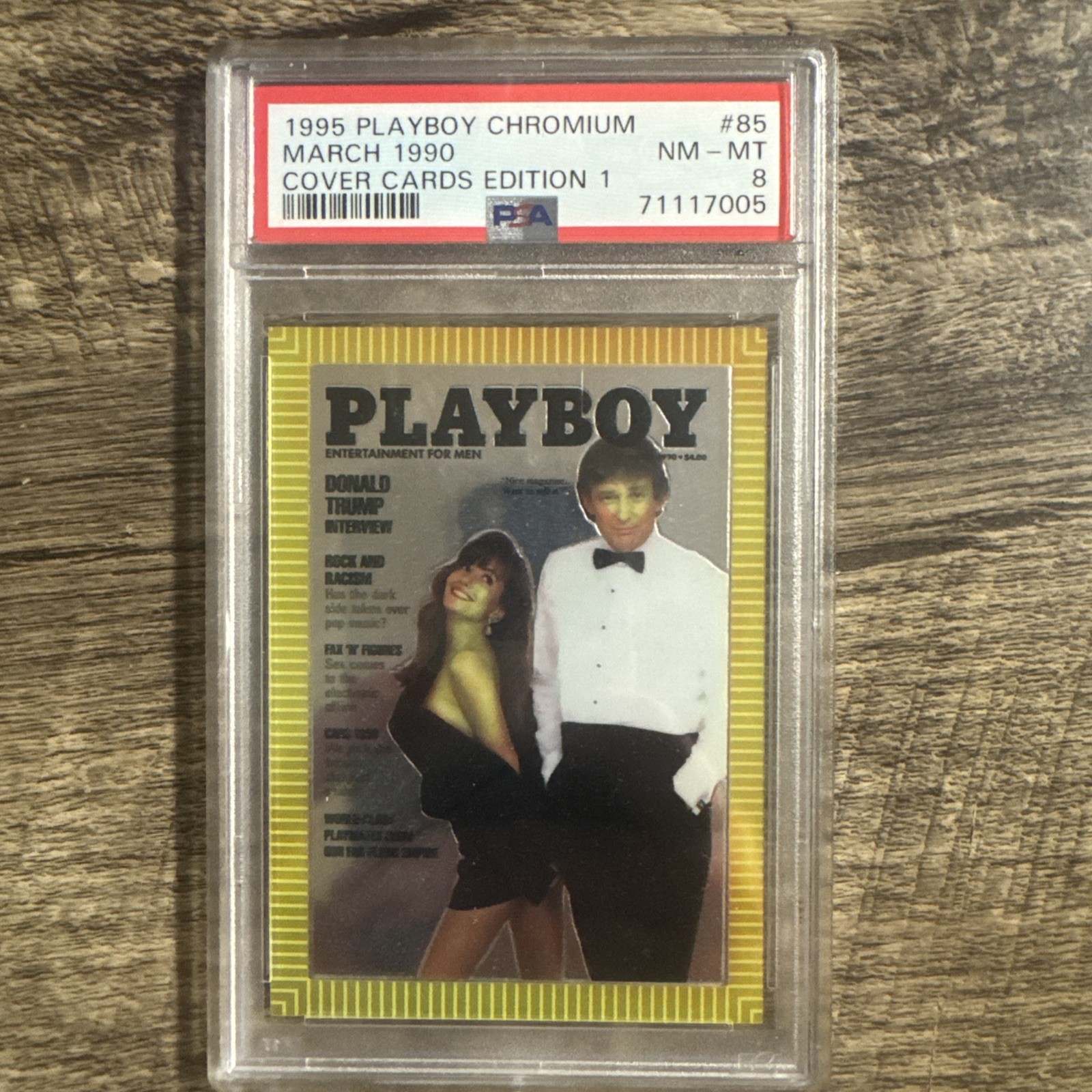 1995 Playboy Chromium Cover Cards Edition 1 #85 Donald Trump RC Rookie PSA 8! 👀