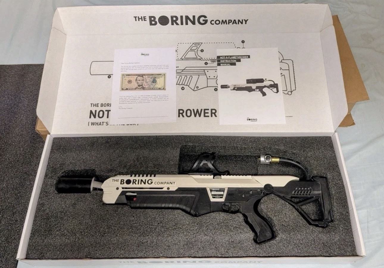 The Boring Company Elon Musk Tesla NOT A FLAMETHROWER