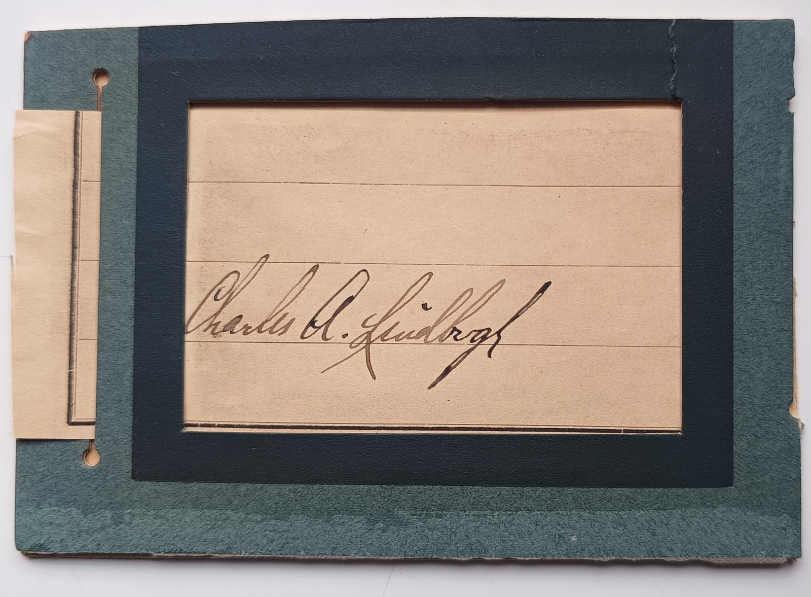 Autograph Charles Lindbergh - American aviator, military officer, and author