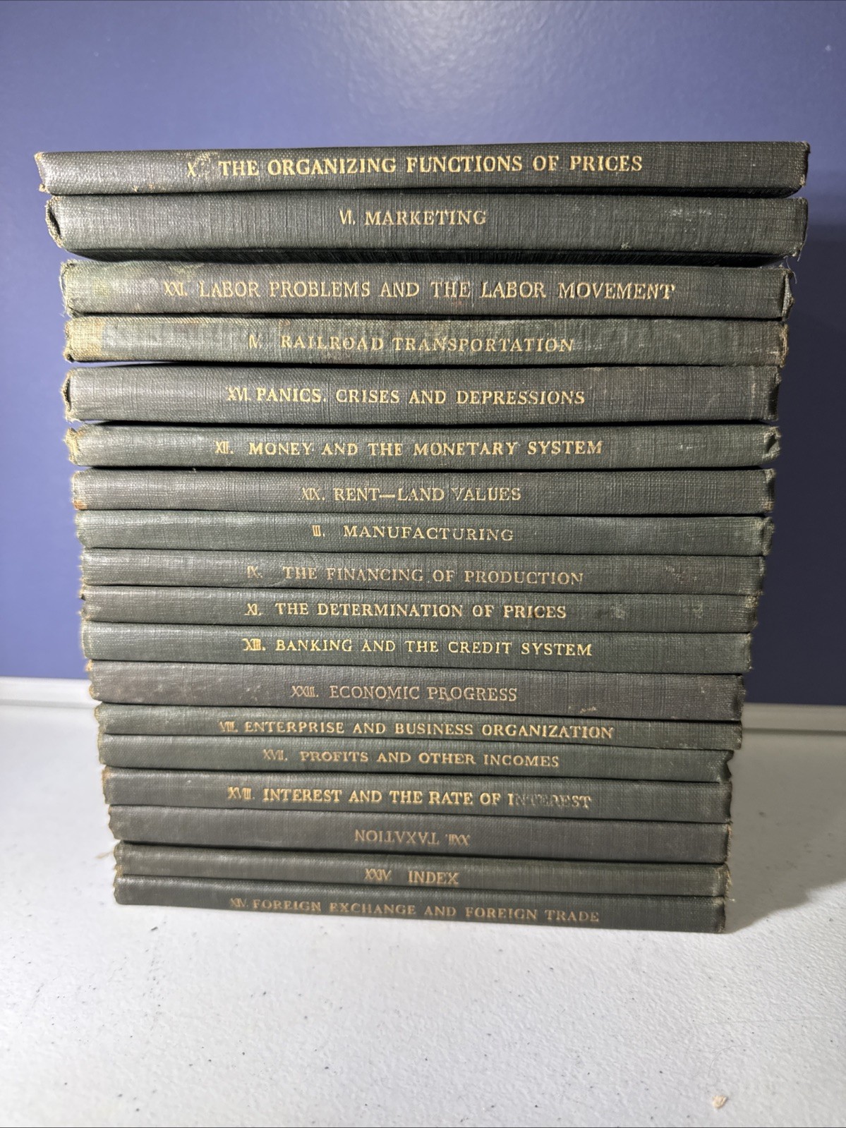 1922 Economics For Executives Set Of 18  First Edition George Roberts Antique