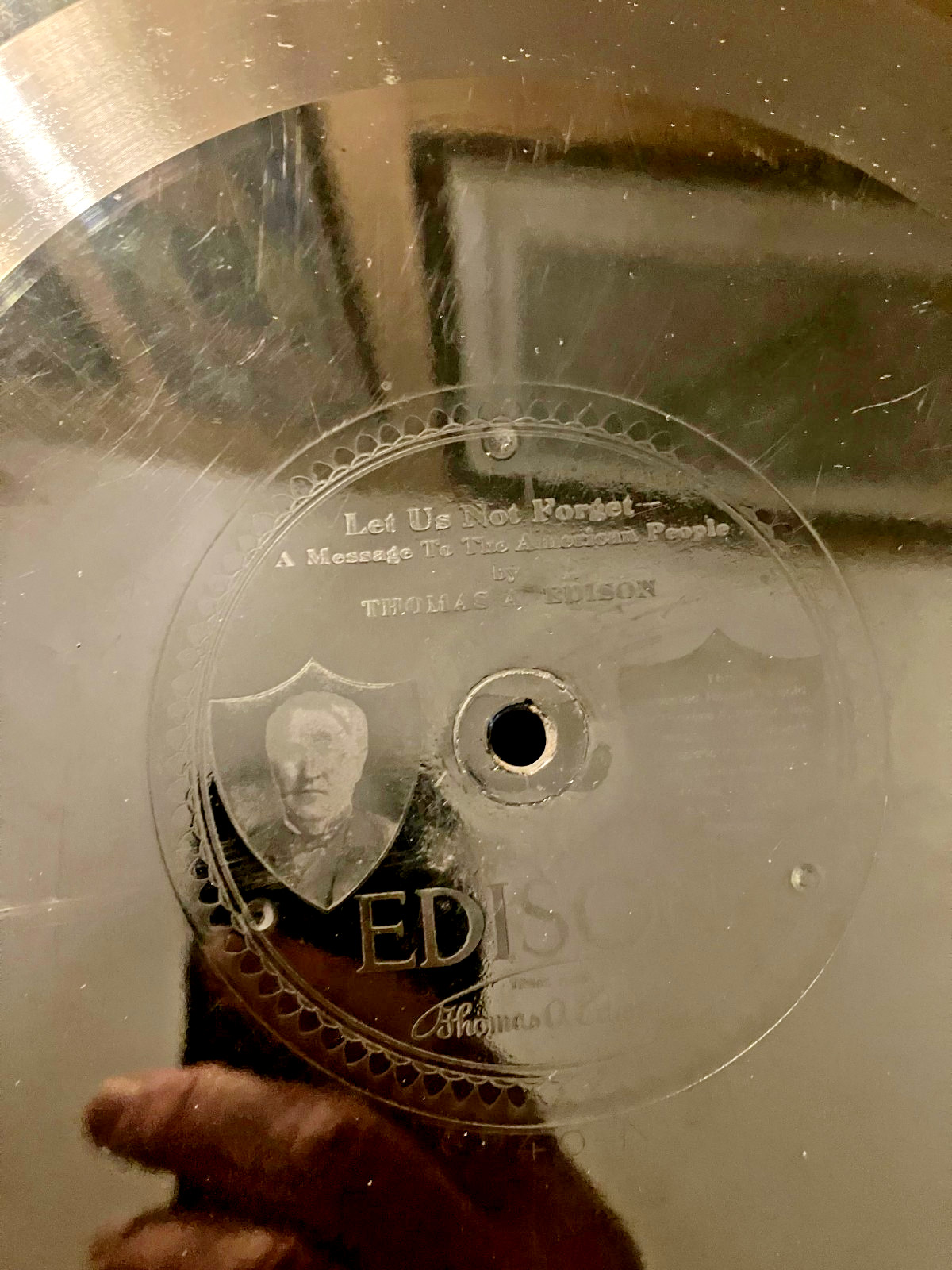 Edison Diamond Disc Record #50509 "Let Us Not Forget" Thomas Edison