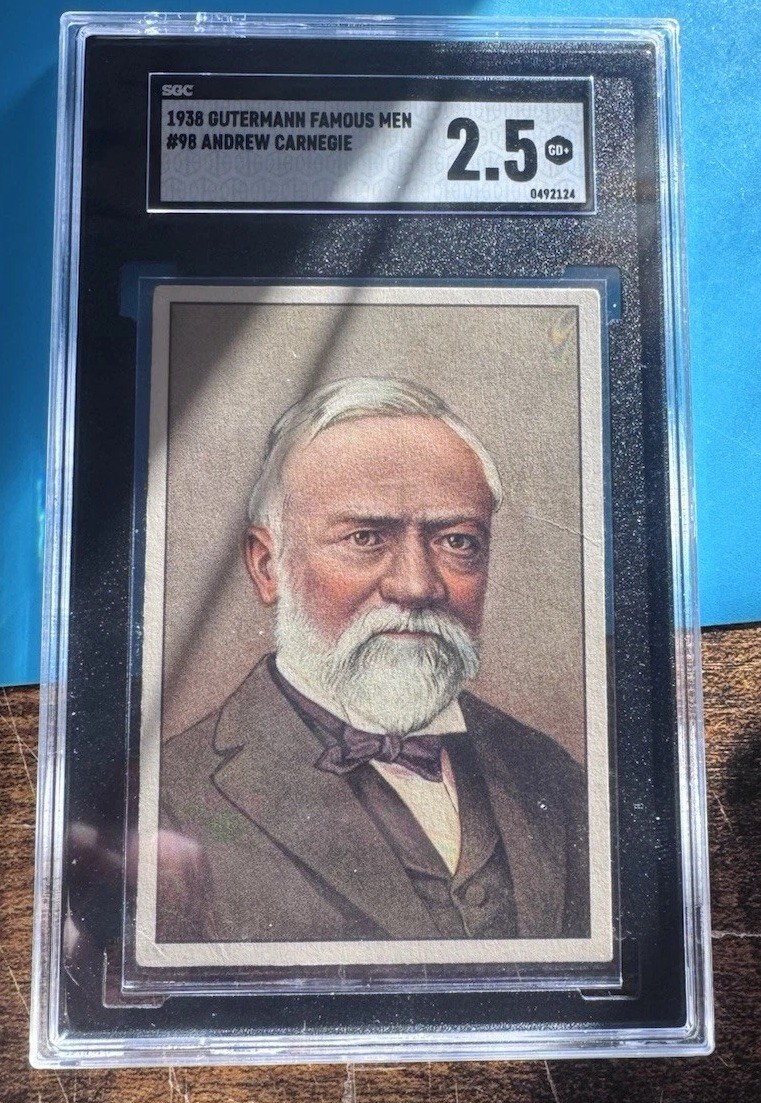 1938 La Oriental * ANDREW CARNEGIE * Famous Men #98 * SGC 2.5 Worlds Richest Man