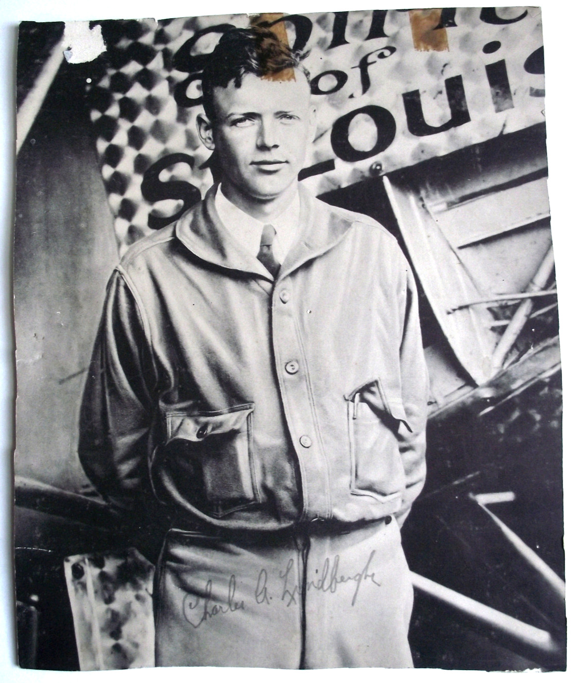 CHARLES LINDBERGH 1929 Orig SIGNED AUTOGRAPHED PHOTO Spirit Of St Louis Airplane