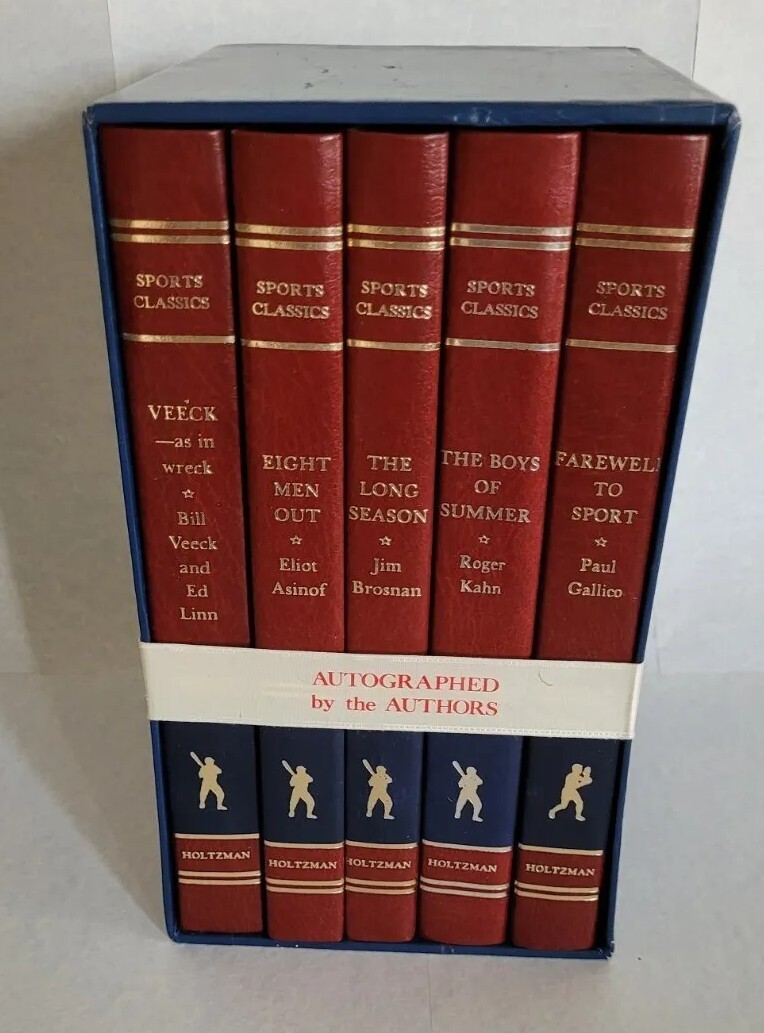 SIGNED Holtzman Sports Classics, 5 Books Set Bill Veeck Linn Asinof Brosman More