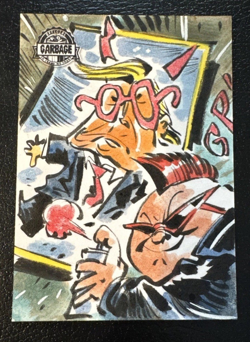 2022 Topps Sketch Card Lowell Isaac Garbage Pail Kids Donald Trump New Wave Dave