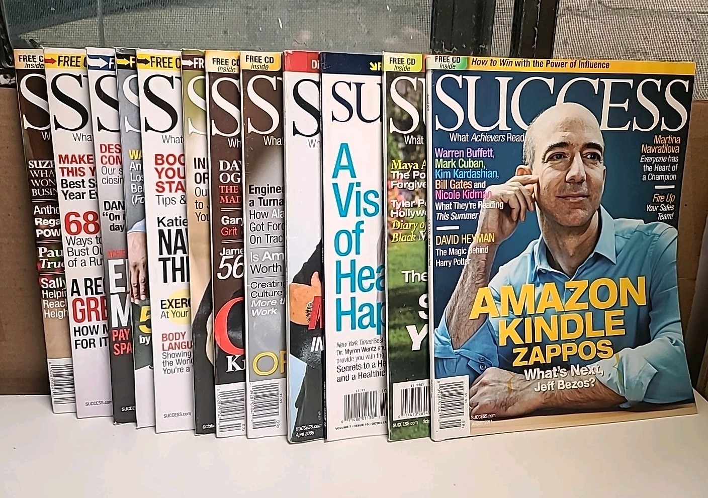 SUCCESS Magazine Lot of 12 Elon Musk Jeff Bezos Jackie Chan