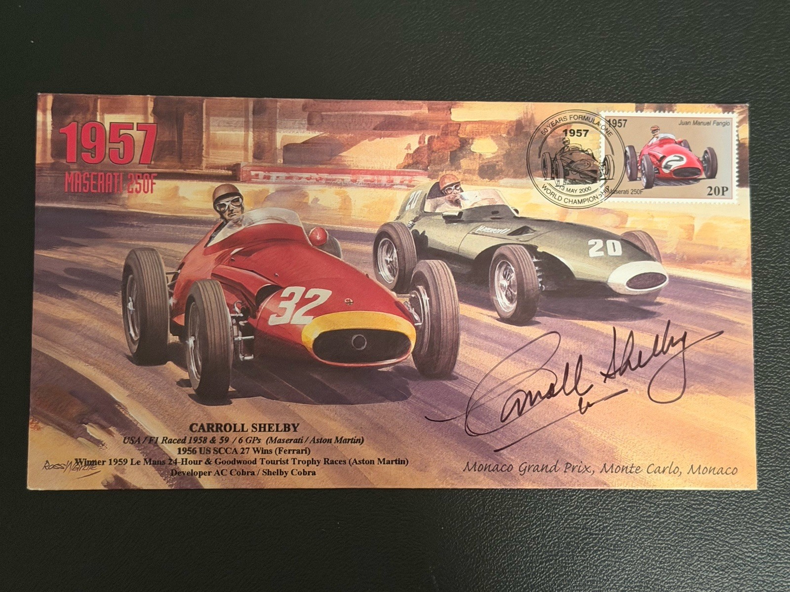 Carroll Shelby Signed Autographed Limited Edition Envelope Mustang Rare