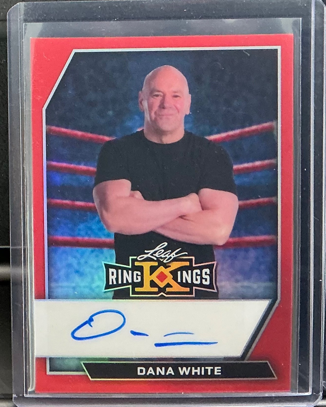 2026 Leaf Ring Kings Dana White Auto Autograph Base Prismatic Red #d /4