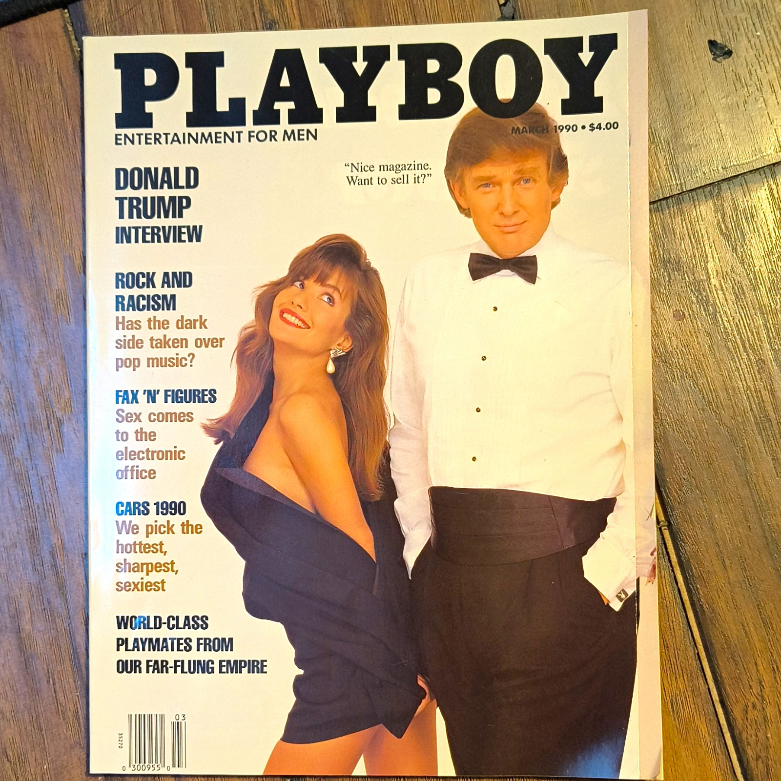 1990 Playboy Magazine with Donald Trump On Cover. Excellent Condition.