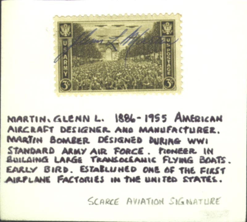 GLENN L. MARTIN - STAMP(S) SIGNED