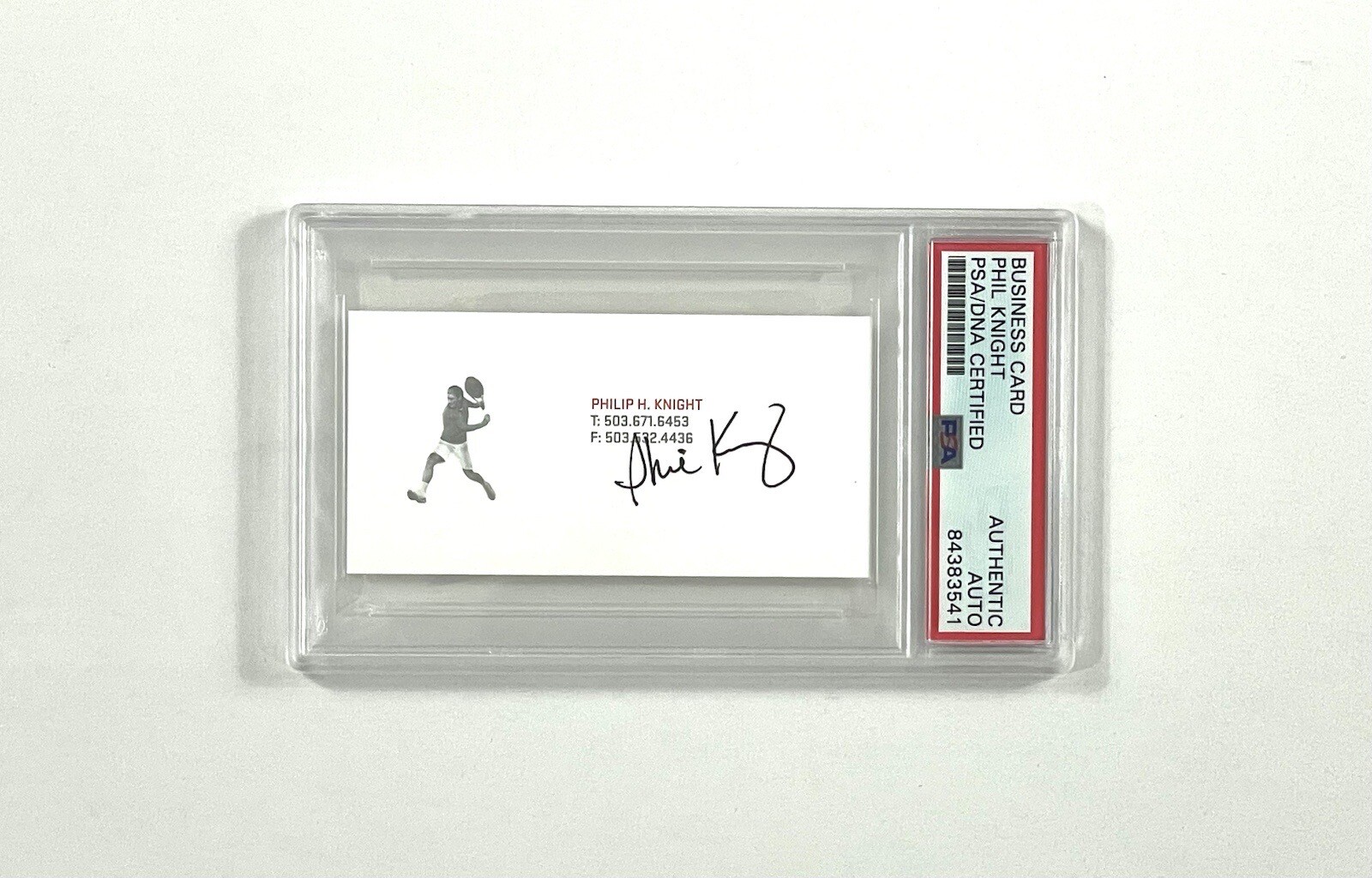 Phil Knight Nike Founder Signed Autographed Business Card Slabbed Encapsulated