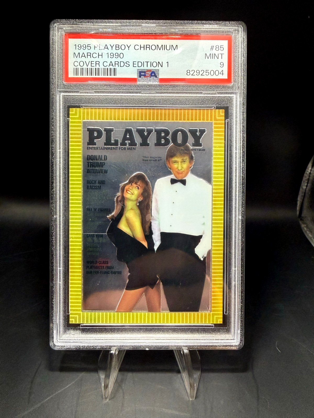 1995 Playboy Chromium Card - President Donald Trump Graded PSA 9 #85