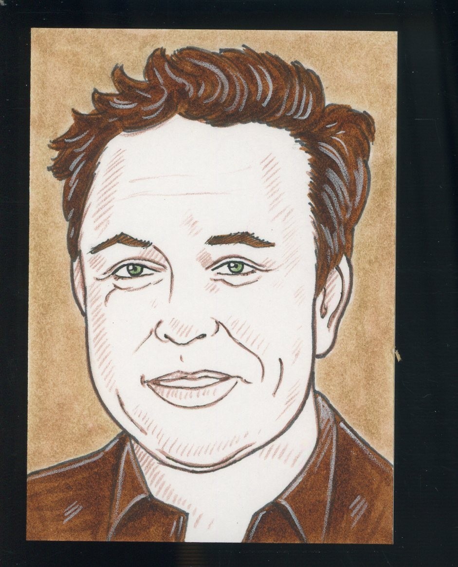 Dante Signed 2016 Decision Political Elon Musk Sketch Card Artist AUTO 1/1