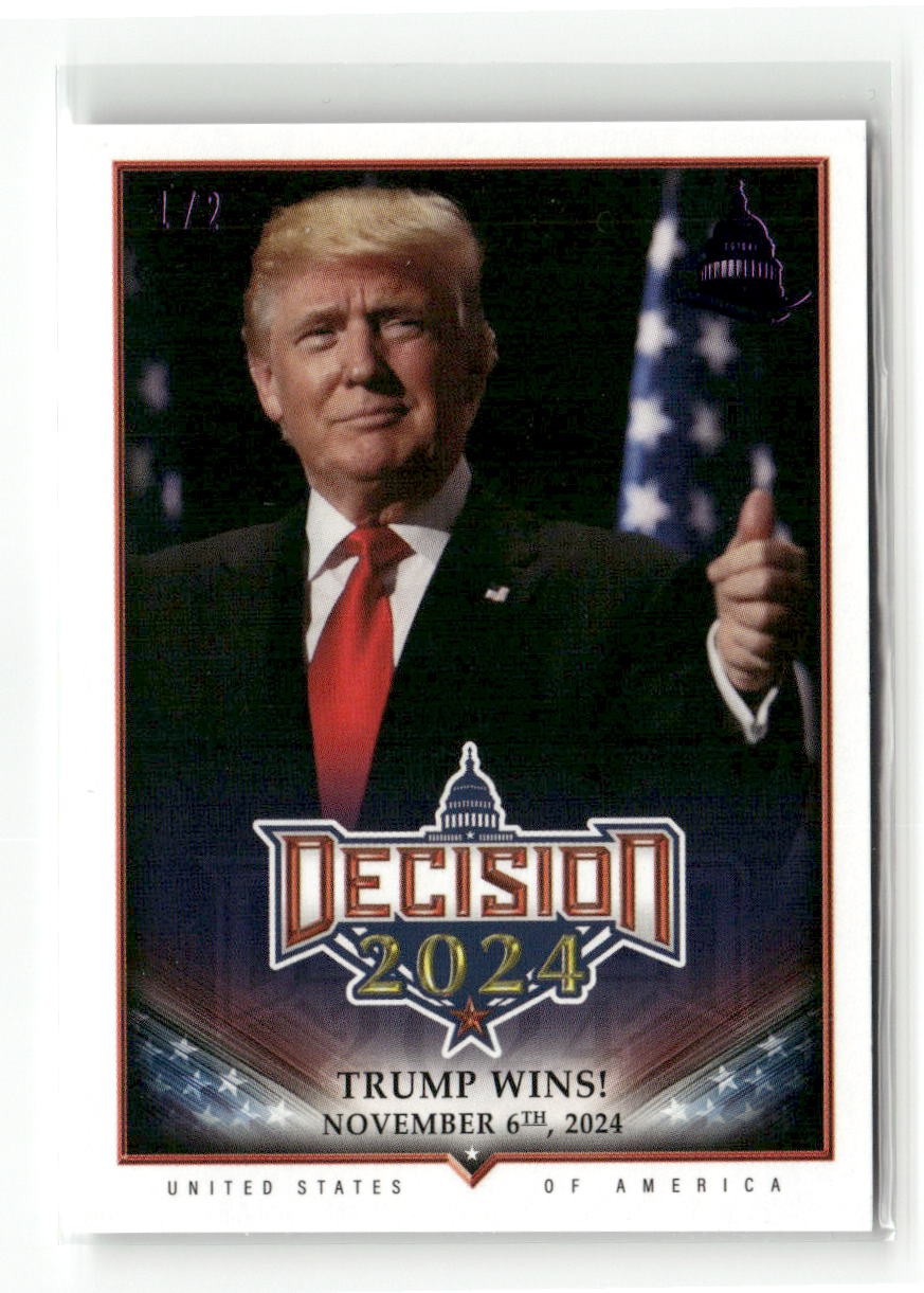 Decision 2025 Trump Wins! #201 Capitol Logo Foil Stamped Purple /2