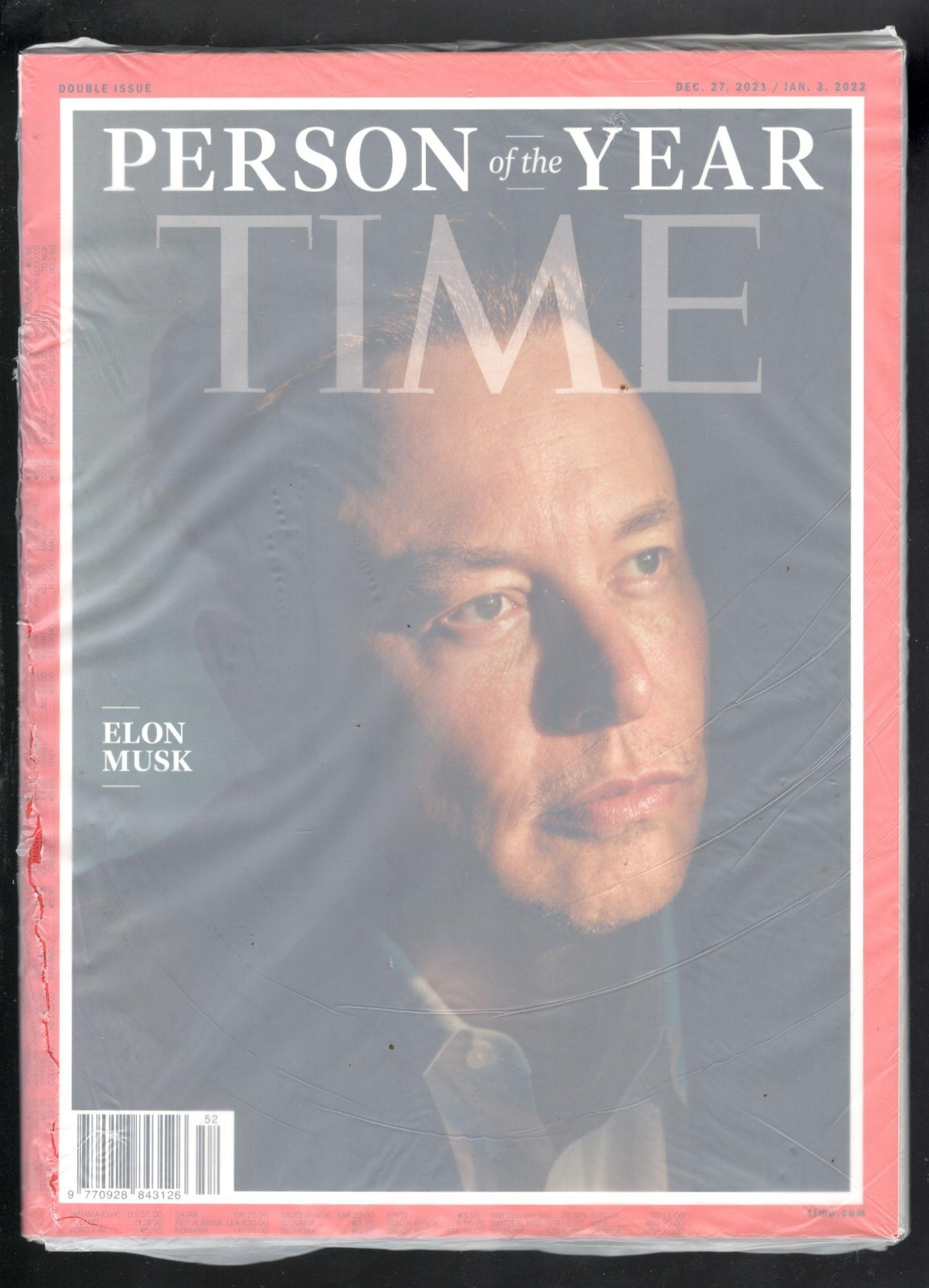 ELON MUSK PERSON OF THE YEAR NEW SEALED TIME 2021 magazine December 27