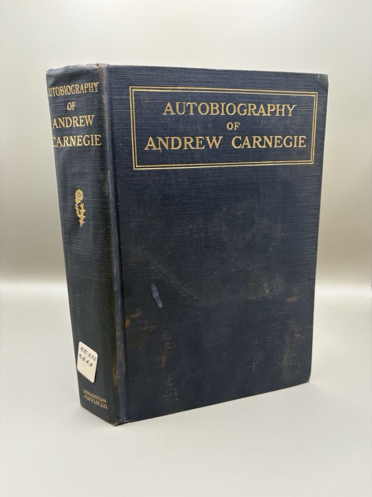 Autobiography of Andrew Carnegie/1920 1st Edition/Houghton Mifflin/HCDJ