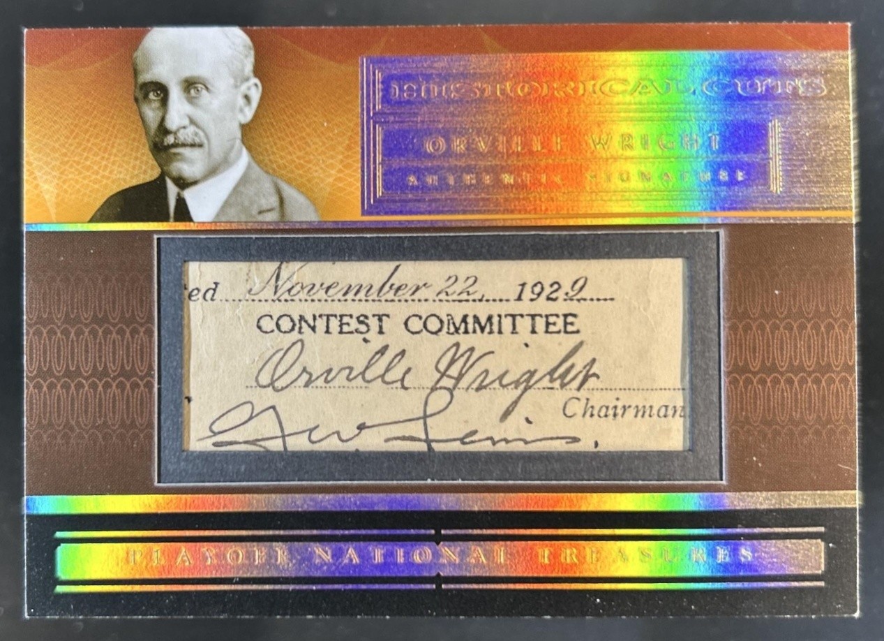 2006 National Treasures Orville Wright Historical Cuts Auto Autograph #1/1