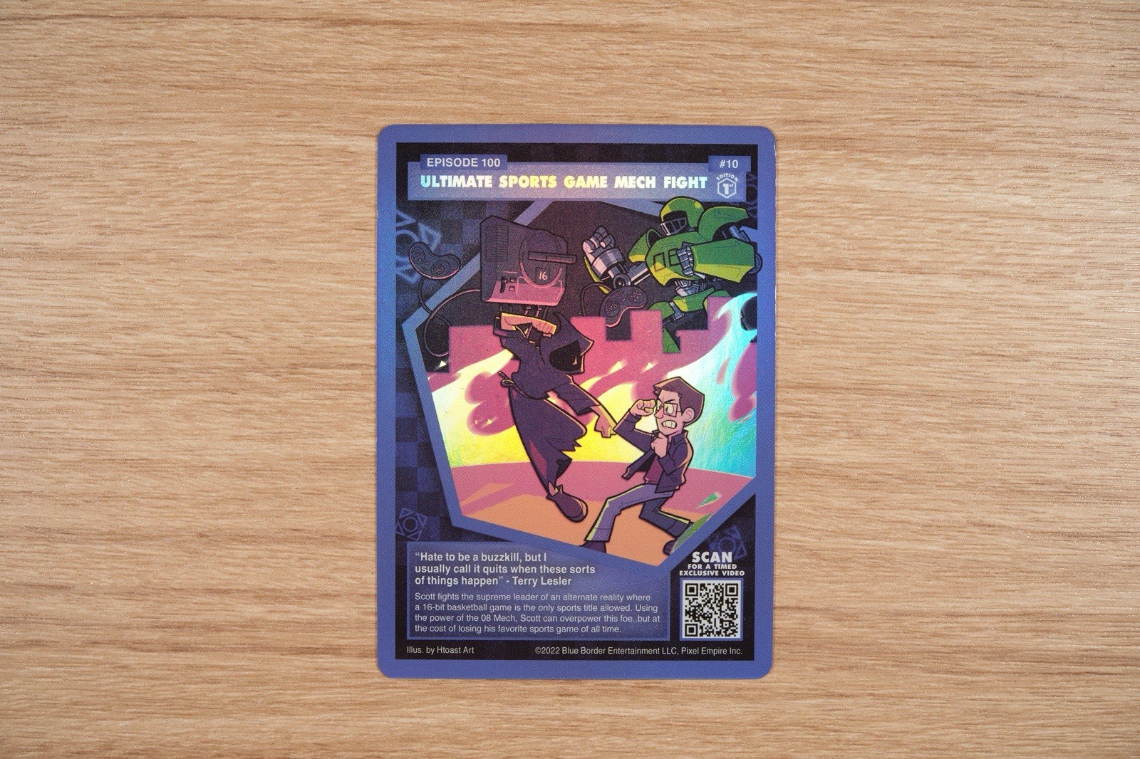 Scott the Woz Trading Card Single #10: "ULTIMATE SPORTS GAME MECH FIGHT"