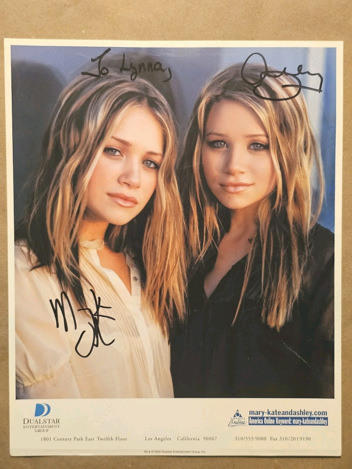 Mary Kate And Ashley Olsen Autographed Picture Dualstar Entertainment Group