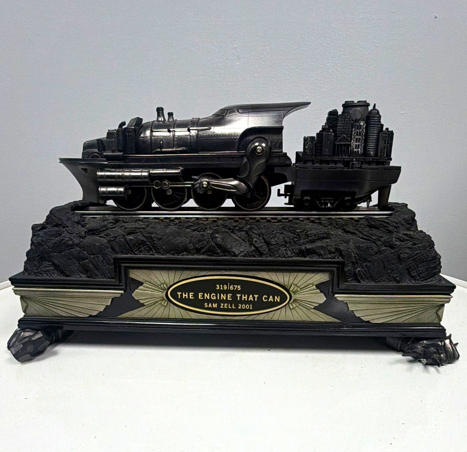 SAM ZELL 2001 "The Engine That Can" Train Sculpture, Signed, Limited Edition