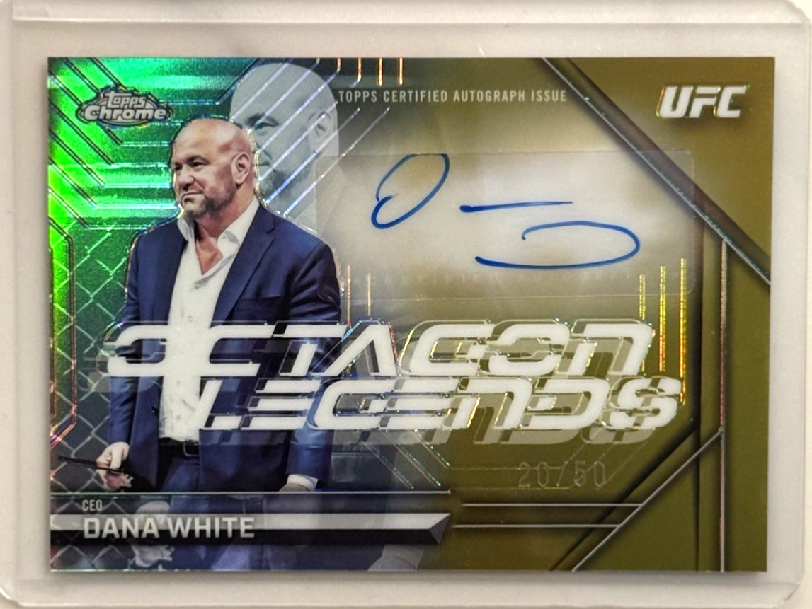 2026 Topps Chrome UFC Dana White Octagon Legends Auto Gold /50 20/50 Autograph