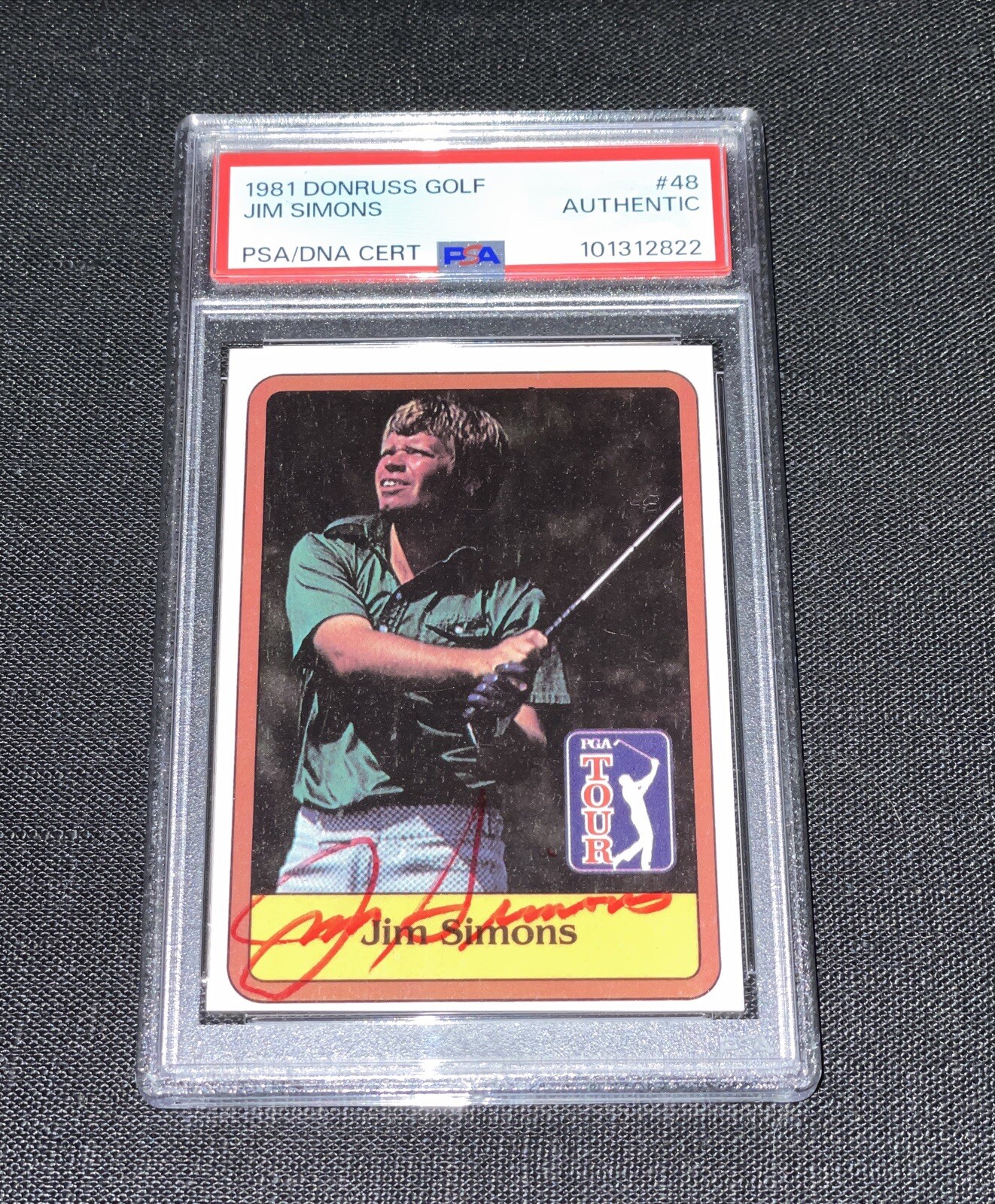 Jim Simons Signed 1981 Donruss Rookie Card PSA Slabbed Golf RARE