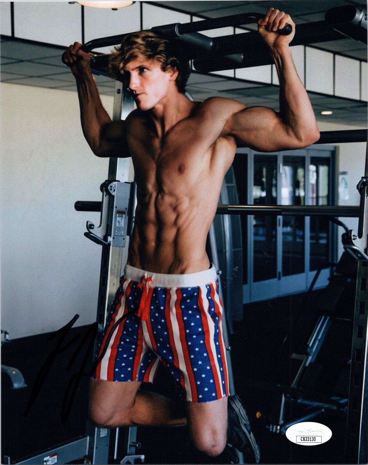 Logan Paul You Tube Vine Star Shirtless Signed 8x10 Photo Autographed JSA 03