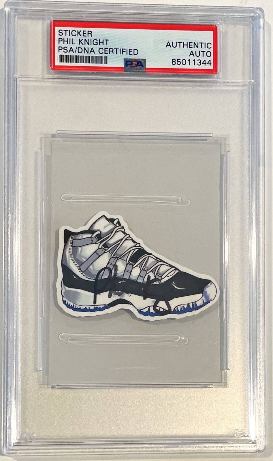Phil Knight Nike Shoes CEO Jordan Brand Signed Auto Sticker PSA/DNA #4