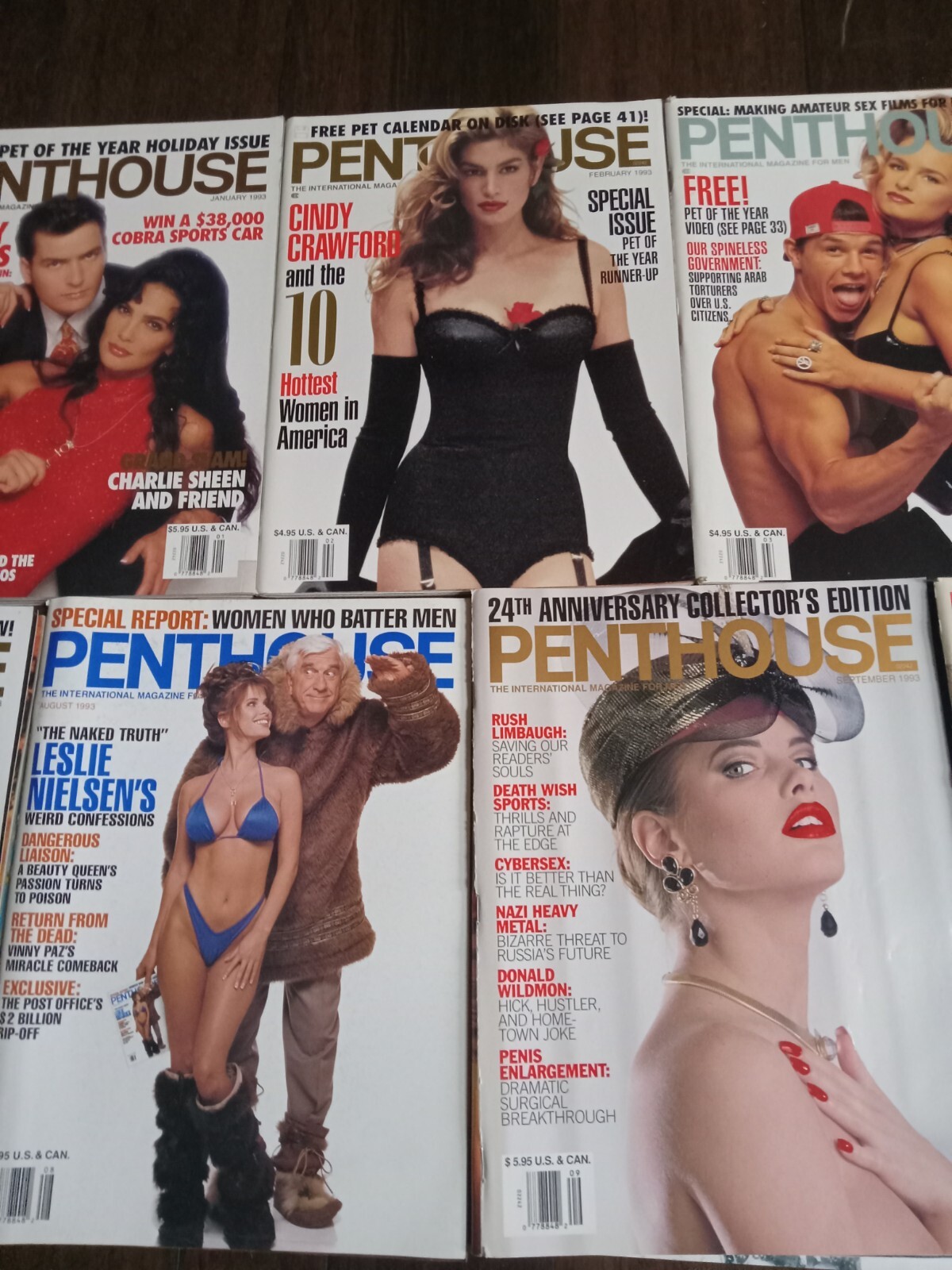 Vintage 90s Penthouse Magazines Lot Of 35 ~ 1991-1995 Howard Stern Bush Trump