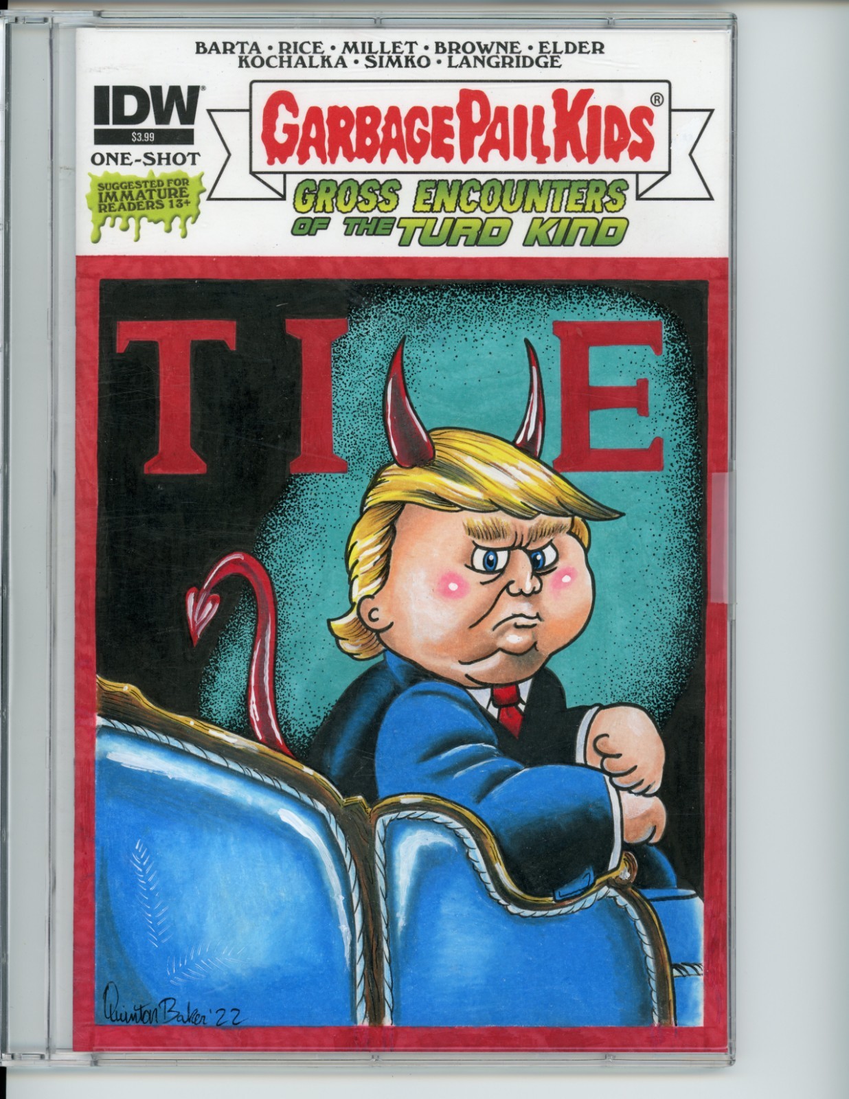 GPK IDW Gross Encounters Of The Turd Kind Sketch By Quinton Baker. TRUMP TIME
