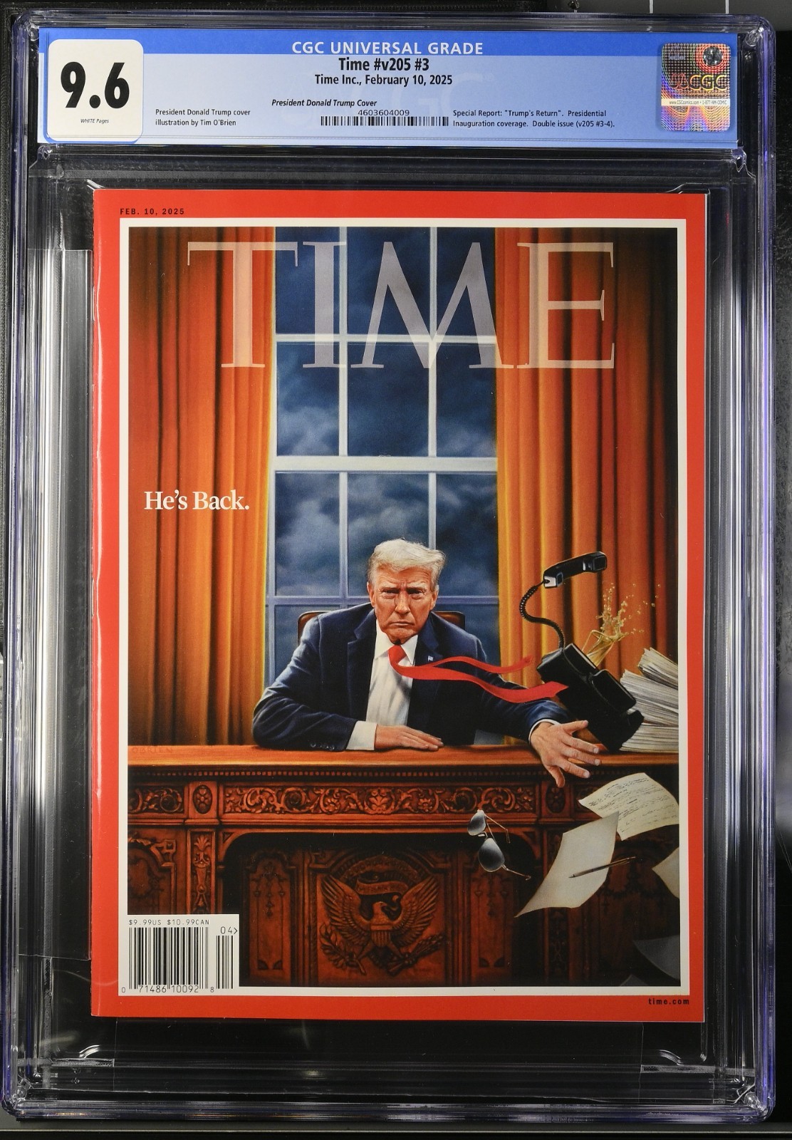 ⭐️Time Magazine Donald Trump He's Back 2025 Inauguration CGC 9.6🔥