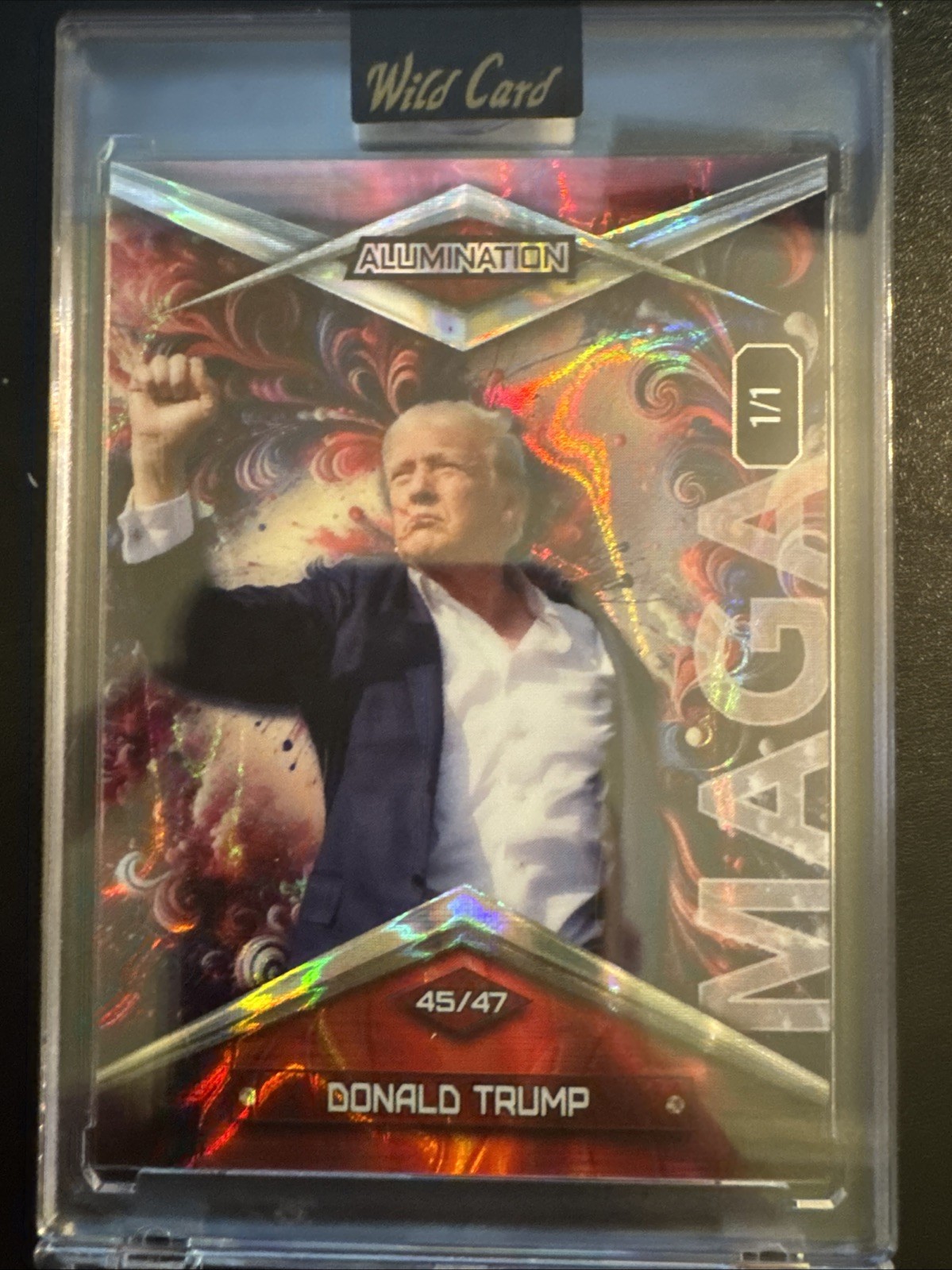 Donald Trump 2025 Wild Card Alumination Presidential Edition MAGA 1/1