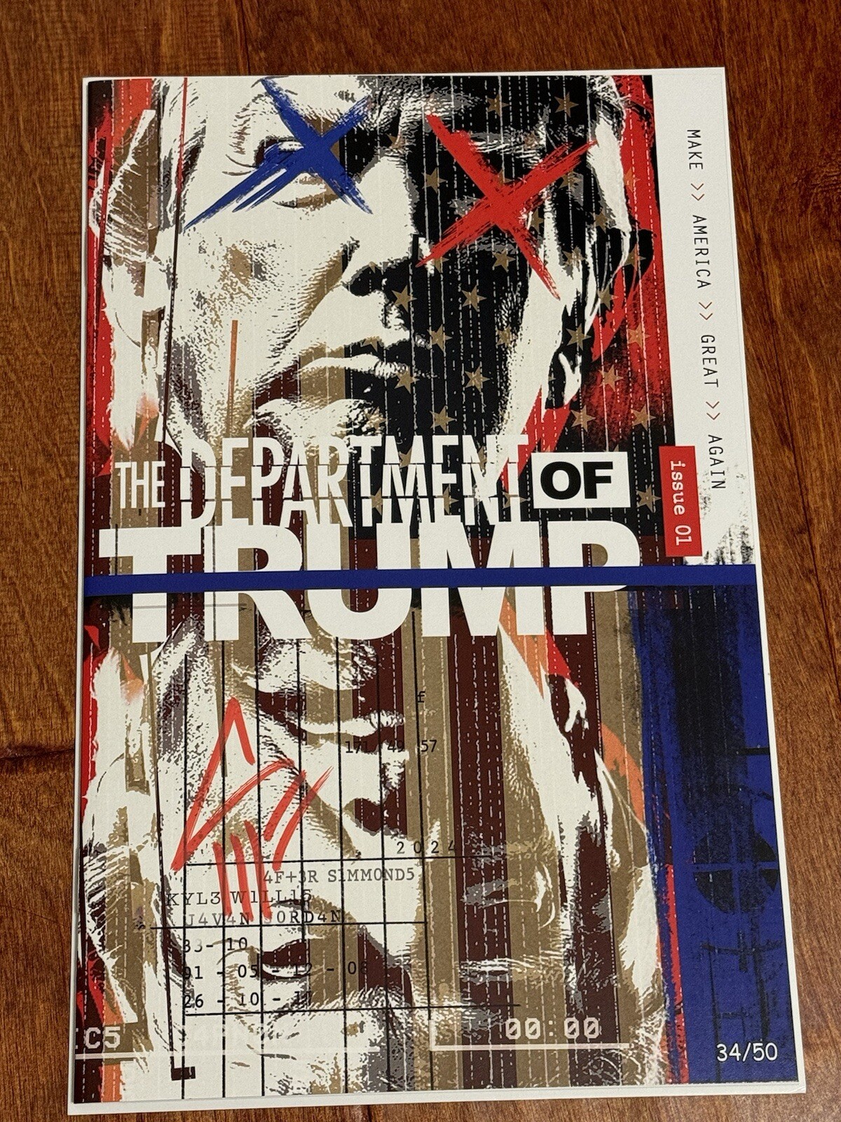 The Department Of Trump #1 LMTD #34/50 SIGNED Javan Jordan w/COA Donald Trump