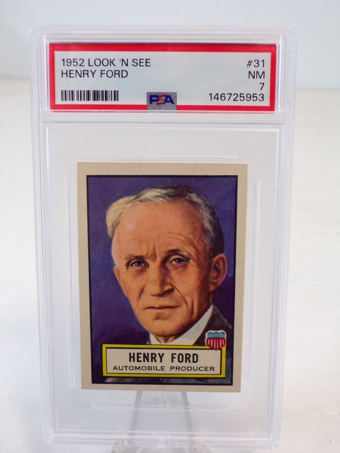 Look 'N See Henry Ford 1952 Topps #31 PSA 7