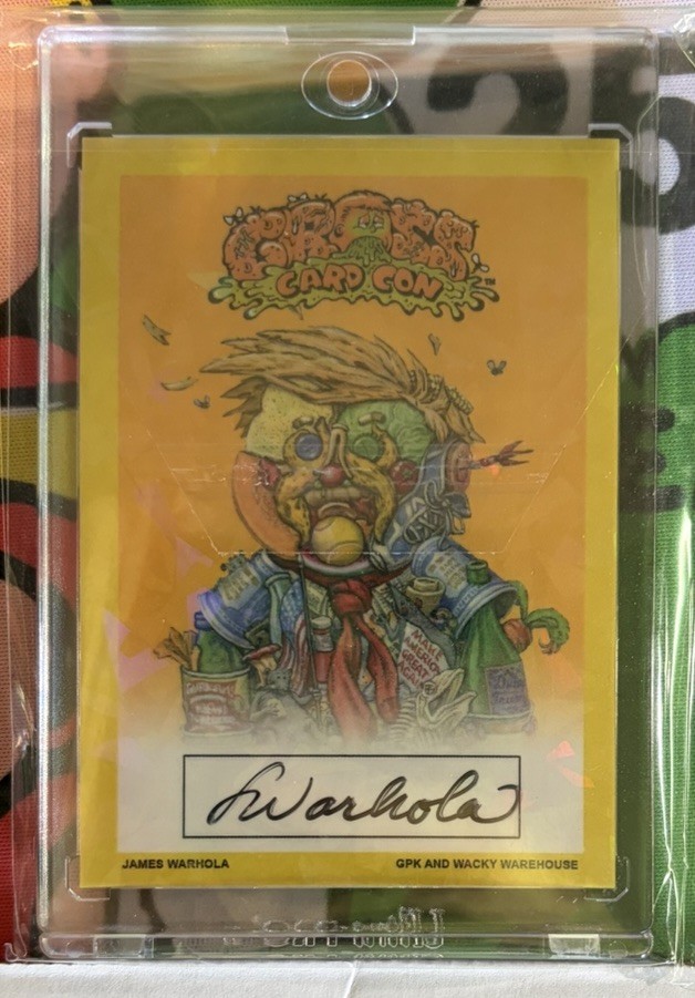 2026 GROSS CARD CON TRASHED TRUMP JAMES WARHOLA LIMITED /100 CRACKED ICE SIGNED