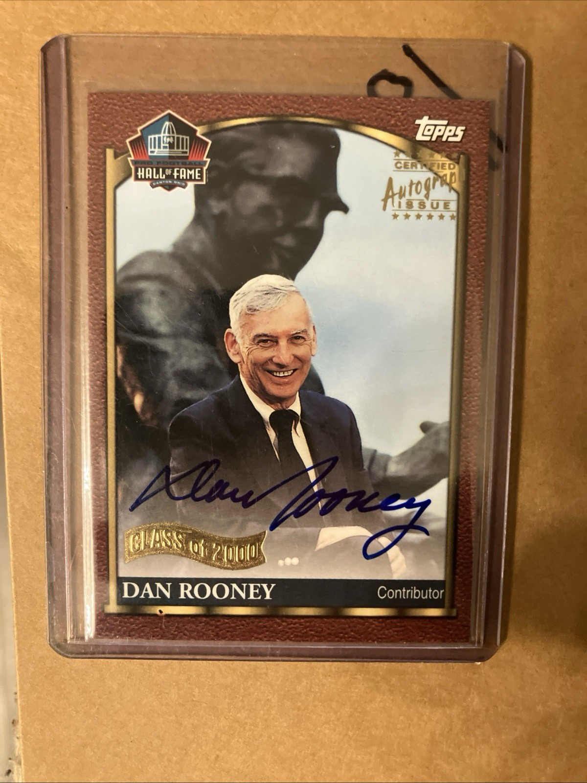 DAN ROONEY 2000 Topps Certified Autograph Issue - #HOF4 Class Of 2000 Gem Mint