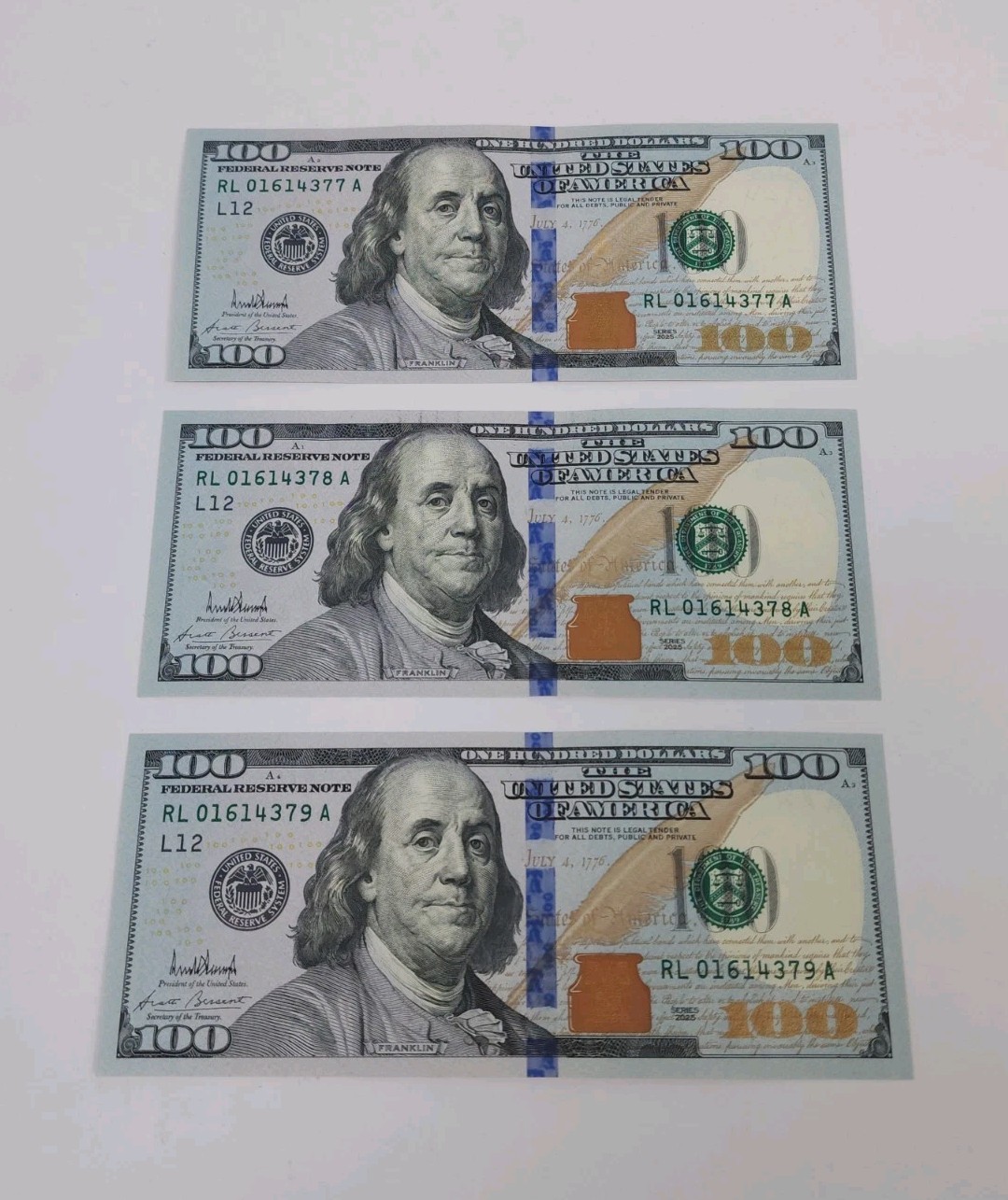 Donald Trump Signature 2025 $100 Dollar Bill